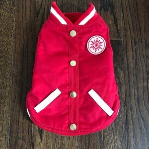 Target Wondershop Dog Red Varsity Sport Jacket - Size Small (10-20 lbs) EUC!